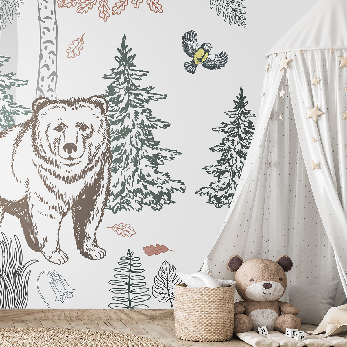 Tapet Fall Reunion Bear, Dream Prints